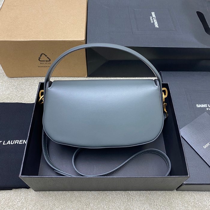 SAINT LAURENT 787671 グレー、ゴールド 脇下バッグ クラシック 25x15cm サイズ:25x15cm