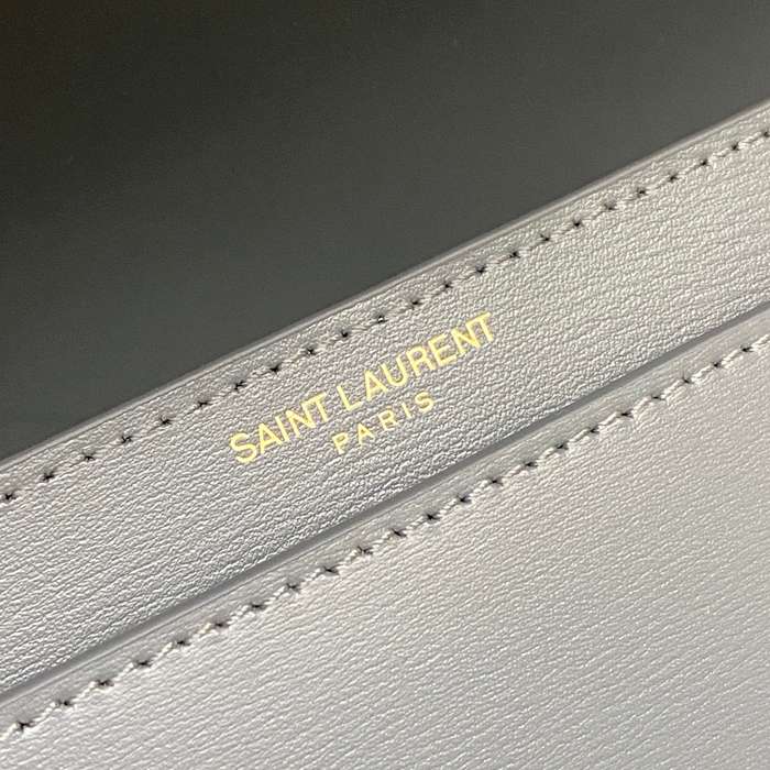 SAINT LAURENT 787671 グレー、ゴールド 脇下バッグ クラシック 25x15cm サイズ:25x15cm
