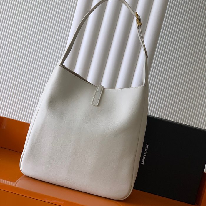 SAINT LAURENT 753837 ホワイト、ゴールド 脇下バッグ 大、クラシック 31x30x13cm サイズ:31x30x13cm
