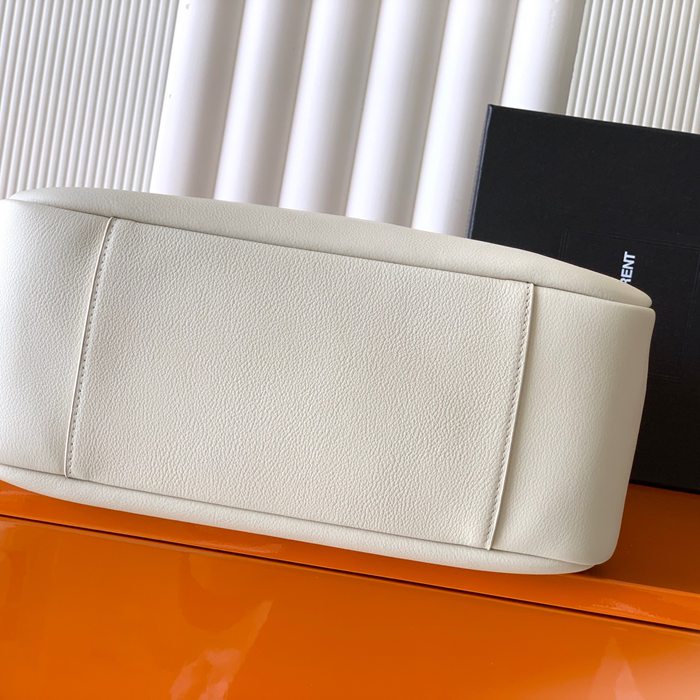 SAINT LAURENT 753837 ホワイト、ゴールド 脇下バッグ 大、クラシック 31x30x13cm サイズ:31x30x13cm