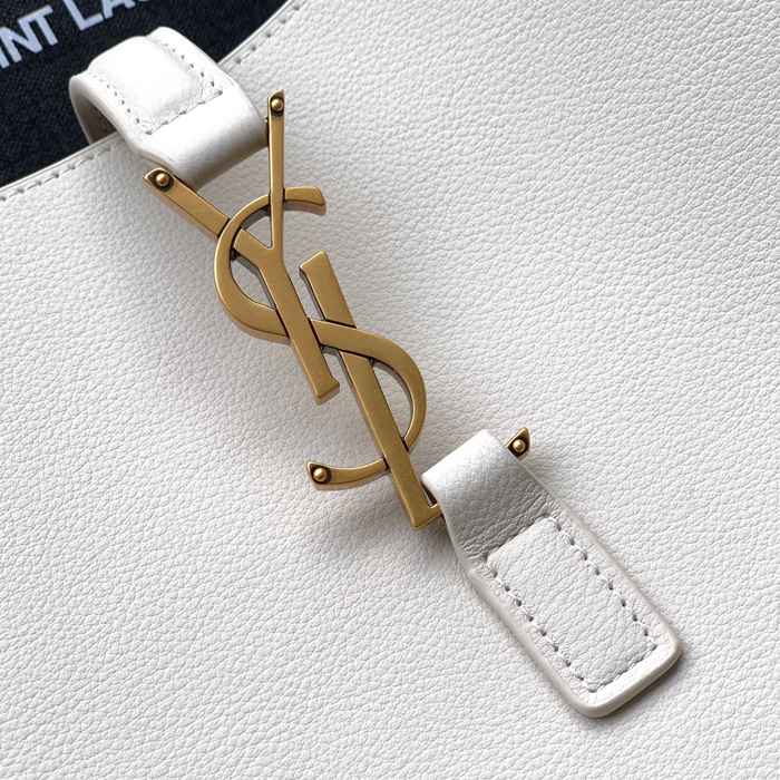 SAINT LAURENT 753837 ホワイト、ゴールド 脇下バッグ 大、クラシック 31x30x13cm サイズ:31x30x13cm