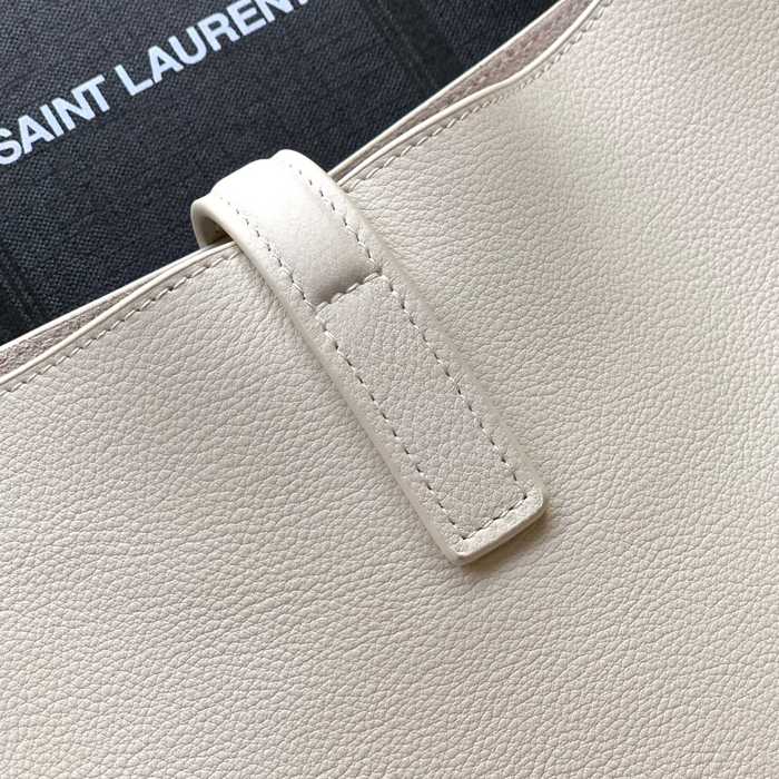 SAINT LAURENT 753837 ホワイト、ゴールド 脇下バッグ 大、クラシック 31x30x13cm サイズ:31x30x13cm