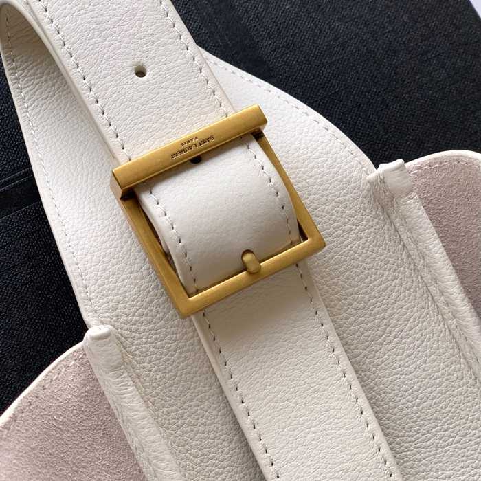SAINT LAURENT 753837 ホワイト、ゴールド 脇下バッグ 大、クラシック 31x30x13cm サイズ:31x30x13cm