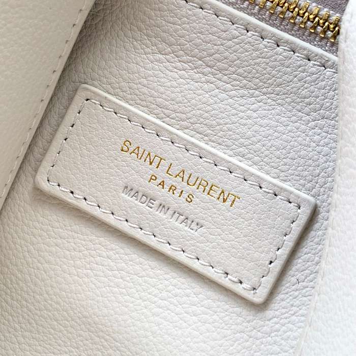 SAINT LAURENT 753837 ホワイト、ゴールド 脇下バッグ 大、クラシック 31x30x13cm サイズ:31x30x13cm