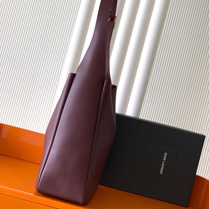 SAINT LAURENT 753837 レッド、ゴールド 脇下バッグ 大、クラシック 31x30x13cm サイズ:31x30x13cm