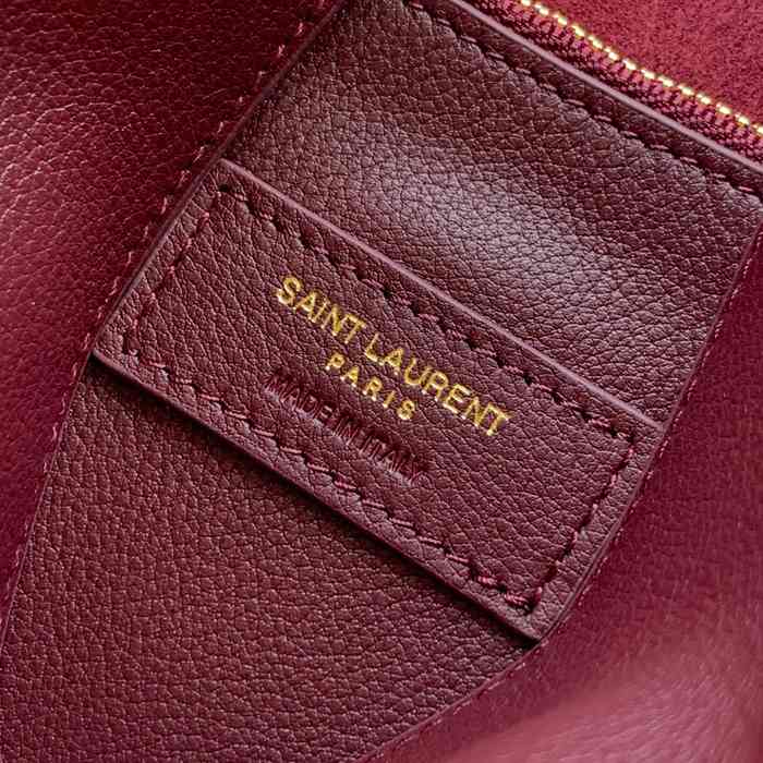 SAINT LAURENT 753837 レッド、ゴールド 脇下バッグ 大、クラシック 31x30x13cm サイズ:31x30x13cm