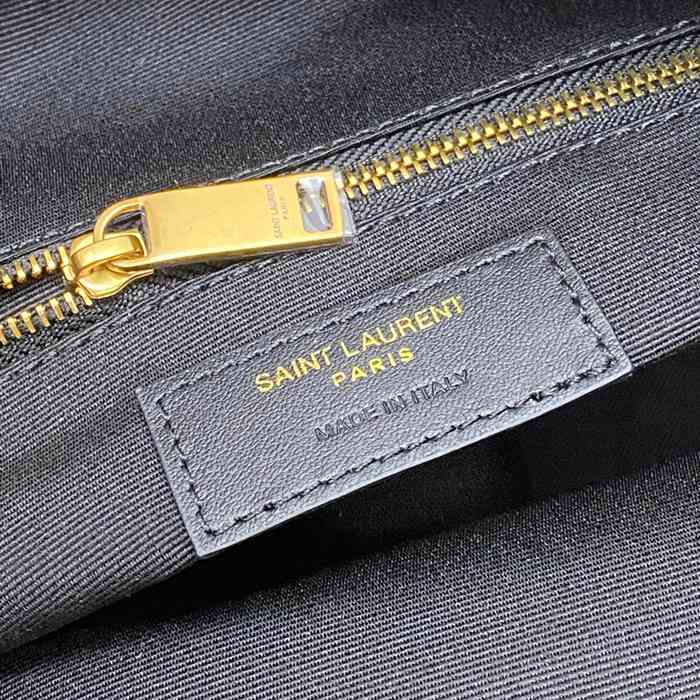 SAINT LAURENT 858160 ラムレザー ゴールド ハンドバッグ イカール 47x35x15cm サイズ:47x35x15cm