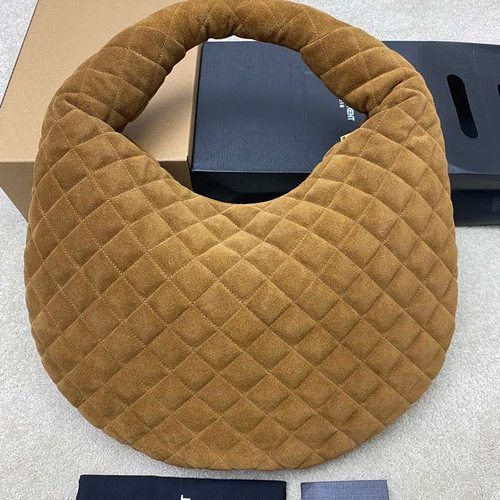 SAINT LAURENT 858160 ラムレザー、マット ブラウン、ゴールド、マット ハンドバッグ イカール 47x35x15cm サイズ:47x35x15cm
