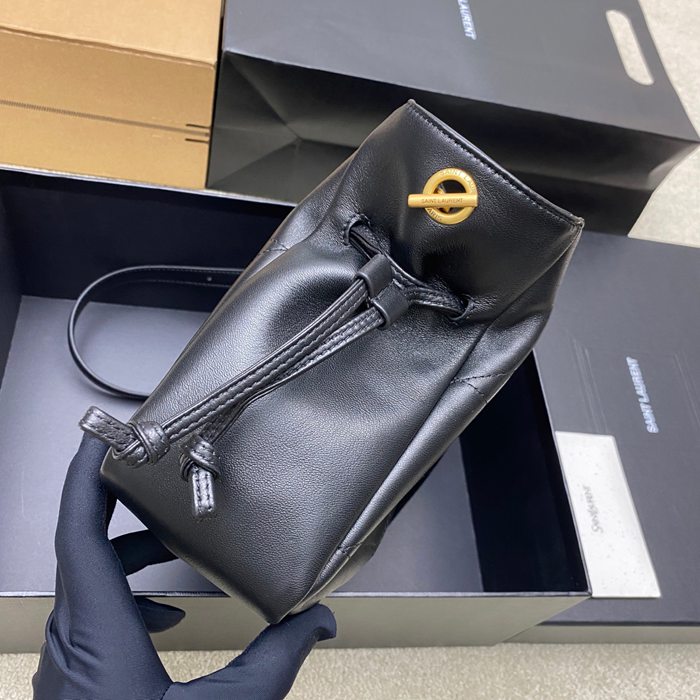 SAINT LAURENT 862712 ラムレザー ブラック、ゴールド トートバッグ ジェイミー 26x18x11cm サイズ:26x18x11cm