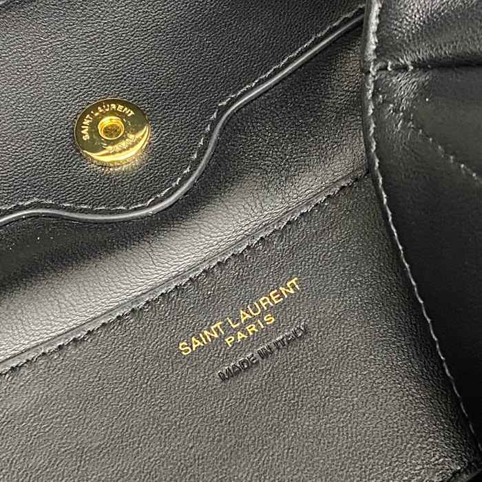 SAINT LAURENT 862712 ラムレザー ブラック、ゴールド トートバッグ ジェイミー 26x18x11cm サイズ:26x18x11cm