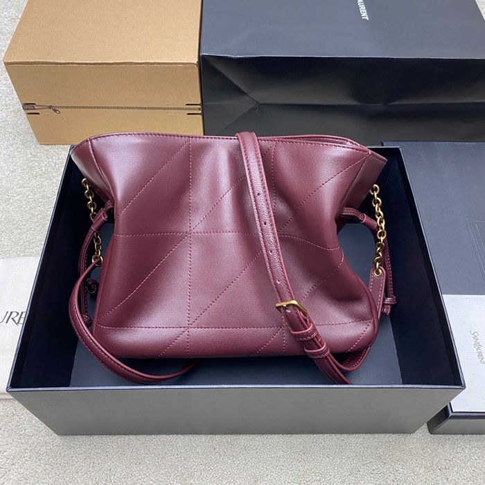SAINT LAURENT 862712 ラムレザー レッド、ゴールド トートバッグ ジェイミー 26x18x11cm サイズ:26x18x11cm