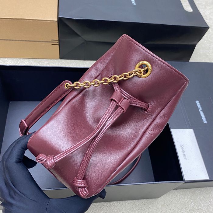 SAINT LAURENT 862712 ラムレザー レッド、ゴールド トートバッグ ジェイミー 26x18x11cm サイズ:26x18x11cm