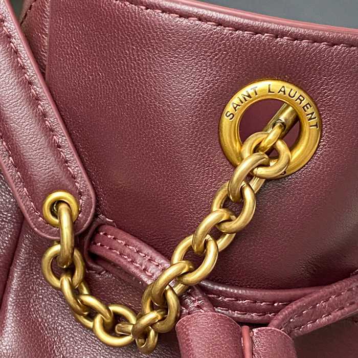 SAINT LAURENT 862712 ラムレザー レッド、ゴールド トートバッグ ジェイミー 26x18x11cm サイズ:26x18x11cm