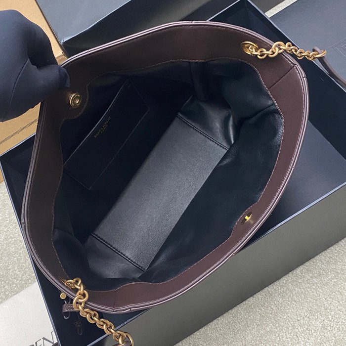 SAINT LAURENT 862712 ラムレザー ゴールド トートバッグ ジェイミー 26x18x11cm サイズ:26x18x11cm