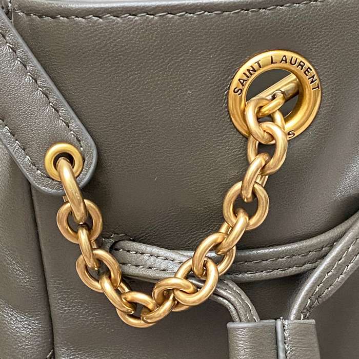 SAINT LAURENT 862712 ラムレザー グリーン、ゴールド トートバッグ ジェイミー 26x18x11cm サイズ:26x18x11cm
