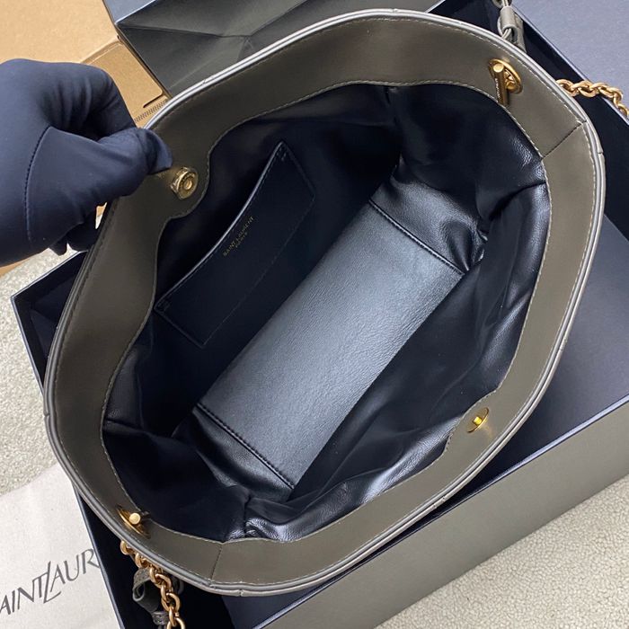 SAINT LAURENT 862712 ラムレザー グリーン、ゴールド トートバッグ ジェイミー 26x18x11cm サイズ:26x18x11cm