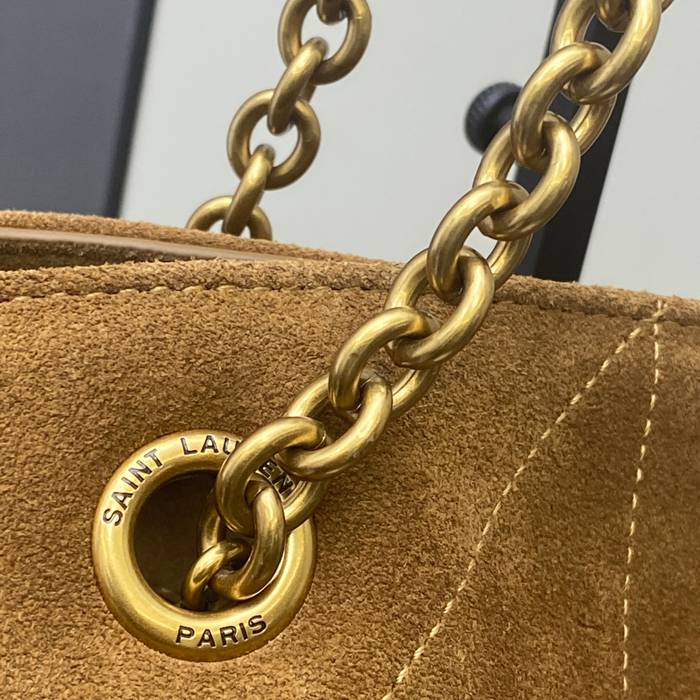 SAINT LAURENT 809824 マット ゴールド、キャラメル、マット トートバッグ、脇下バッグ ジェイミー 35x35x10cm サイズ:35x35x10cm