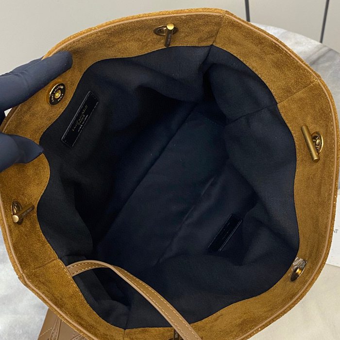 SAINT LAURENT 809824 マット ゴールド、キャラメル、マット トートバッグ、脇下バッグ ジェイミー 35x35x10cm サイズ:35x35x10cm