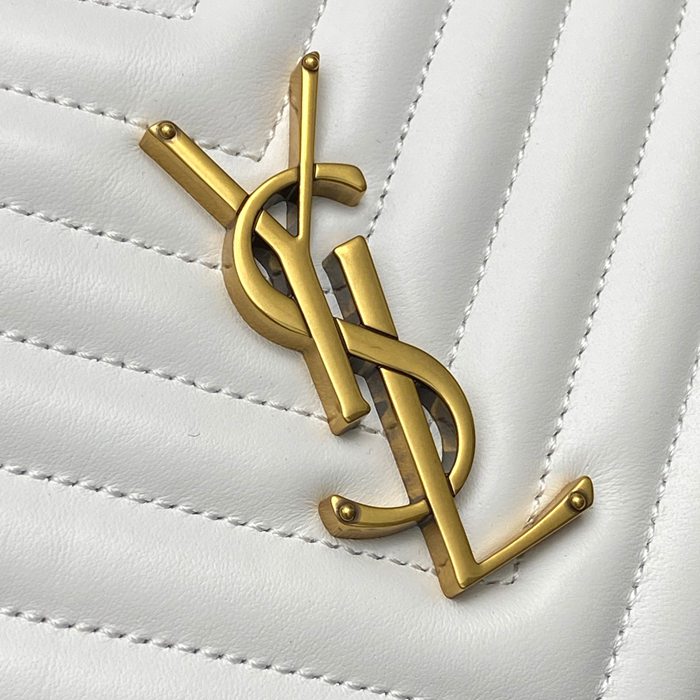SAINT LAURENT 505730 ホワイト、ゴールド、クリーム 斜め掛けバッグ クラシック 23x16cm サイズ:23x16cm