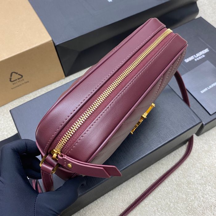 SAINT LAURENT 505730 レッド、ゴールド 斜め掛けバッグ クラシック 23x16cm サイズ:23x16cm