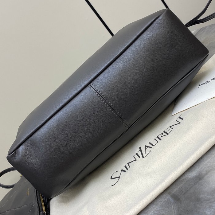 SAINT LAURENT 833948 ラムレザー グレー、ゴールド トートバッグ、脇下バッグ ジェイミー 29x27x11cm サイズ:29x27x11cm