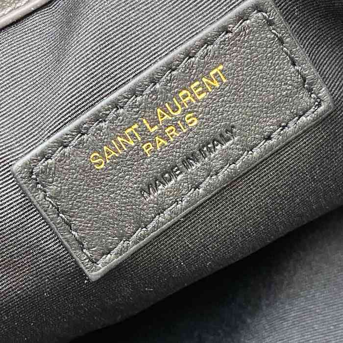 SAINT LAURENT 833948 ラムレザー グレー、ゴールド トートバッグ、脇下バッグ ジェイミー 29x27x11cm サイズ:29x27x11cm