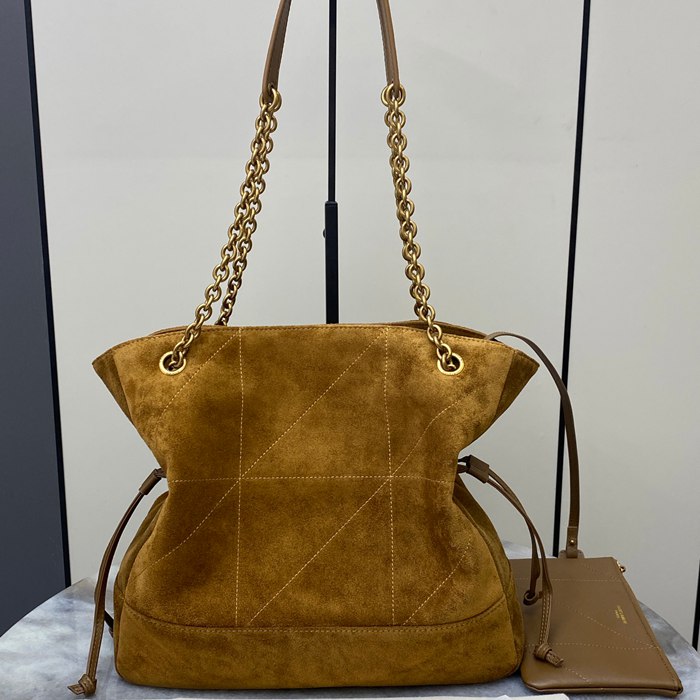 SAINT LAURENT 833948 ラムレザー、マット ゴールド、キャラメル、マット トートバッグ、脇下バッグ ジェイミー 29x27x11cm サイズ:29x27x11cm