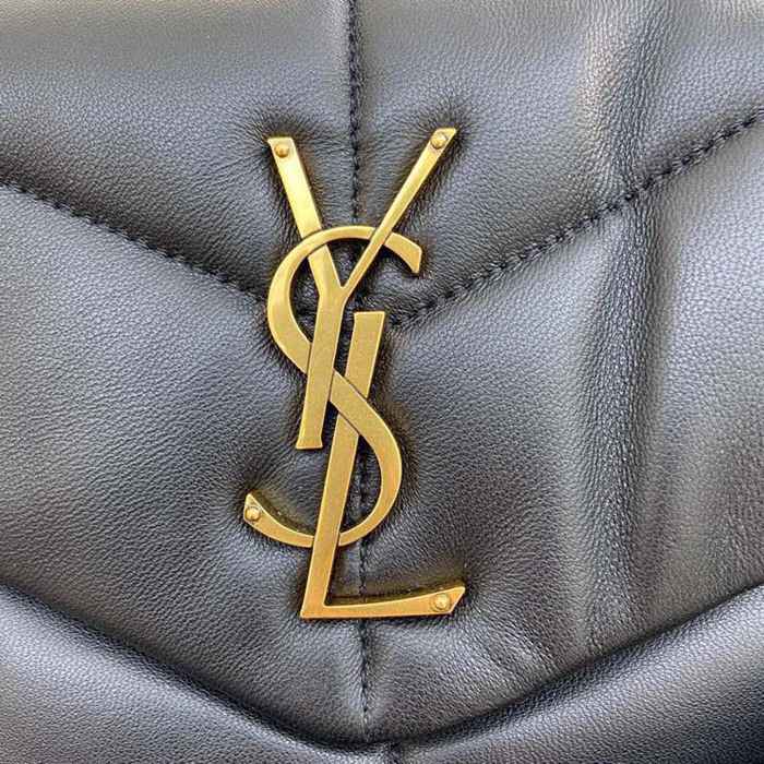 SAINT LAURENT 577476 ラムレザー、カーフレザー ブラック、ゴールド、シルバー 斜め掛けバッグ チェーン、クラシック 29x17x11cm サイズ:29x17x11cm