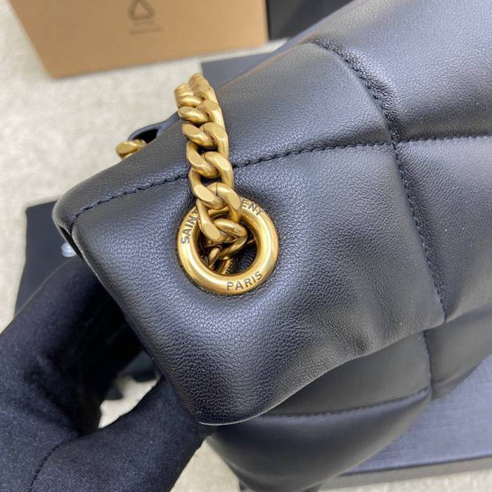 SAINT LAURENT 577476 ラムレザー、カーフレザー ブラック、ゴールド、シルバー 斜め掛けバッグ チェーン、クラシック 29x17x11cm サイズ:29x17x11cm