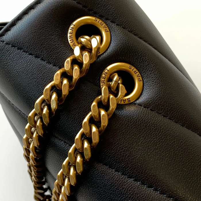 SAINT LAURENT 801437 ラムレザー 斜め掛けバッグ チェーン 24x14cm サイズ:24x14cm