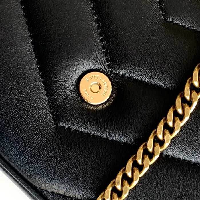 SAINT LAURENT 801437 ラムレザー 斜め掛けバッグ チェーン 24x14cm サイズ:24x14cm