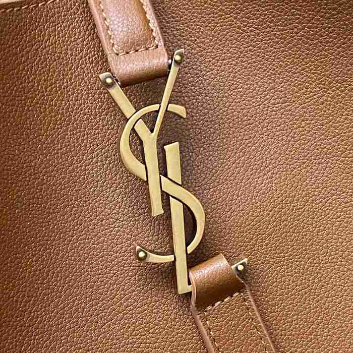 SAINT LAURENT 850545 カーフレザー ブラック、ブラウン、ゴールド ショルダーバッグ、脇下バッグ クラシック 31x30x13cm サイズ:31x30x13cm