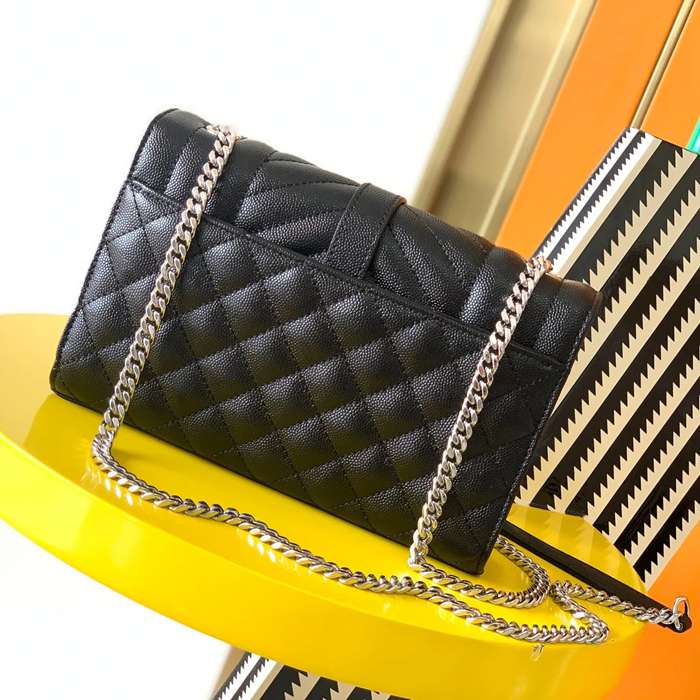 SAINT LAURENT 526286 カーフレザー 斜め掛けバッグ、封筒バッグ 封筒、ベッキー、クラシック 21x13cm サイズ:21x13cm