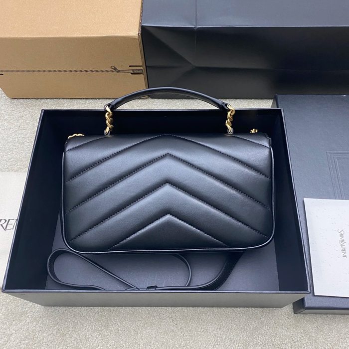 SAINT LAURENT 869461 ラムレザー ゴールド 斜め掛けバッグ チェーン 25x13cm サイズ:25x13cm