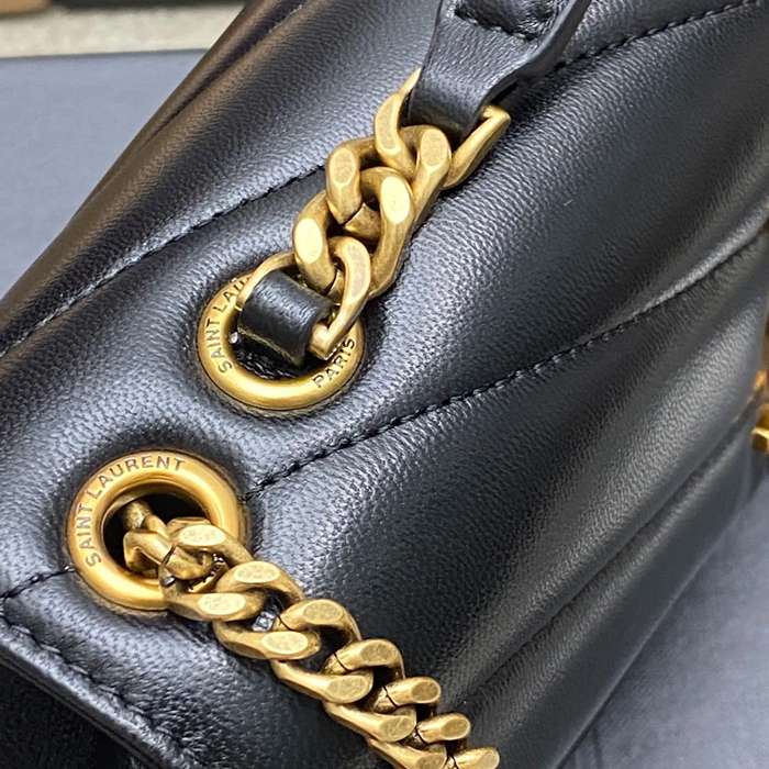 SAINT LAURENT 869461 ラムレザー ゴールド 斜め掛けバッグ チェーン 25x13cm サイズ:25x13cm