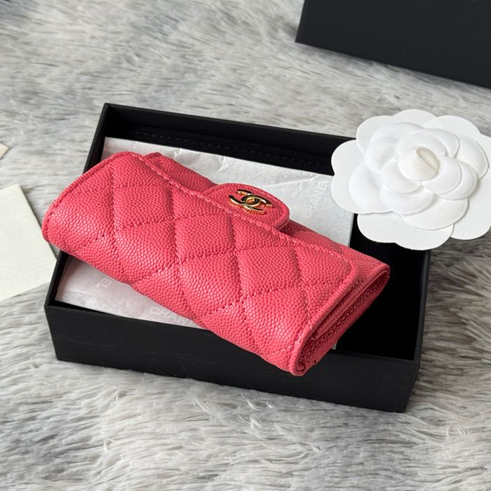 CHANEL 0219 CFカードケース カヴィア粒革 サイズ:11x8.5cm