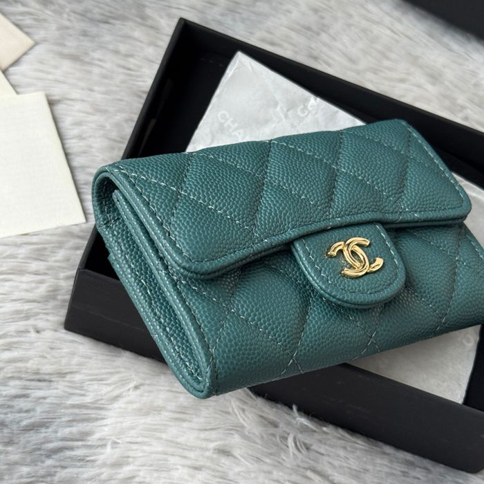 CHANEL 0219 CFカードケース カヴィア粒革 サイズ:11x8.5cm