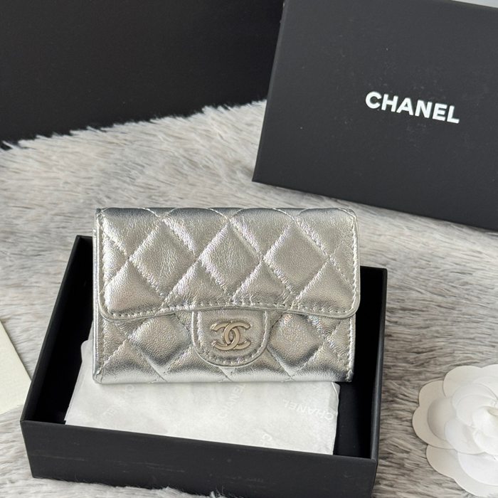 CHANEL 0219 CFカードケース カヴィア粒革 サイズ:11x8.5cm