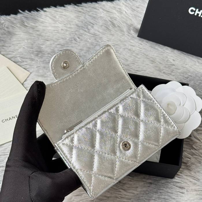 CHANEL 0219 CFカードケース カヴィア粒革 サイズ:11x8.5cm