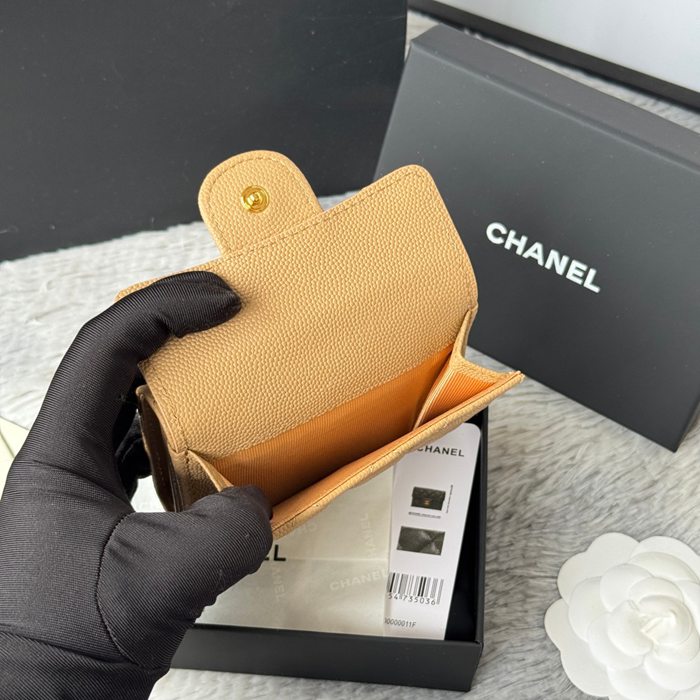 CHANEL AP0230 84401 三つ折り財布 細粒牛皮 サイズ:10.5x7.5cm