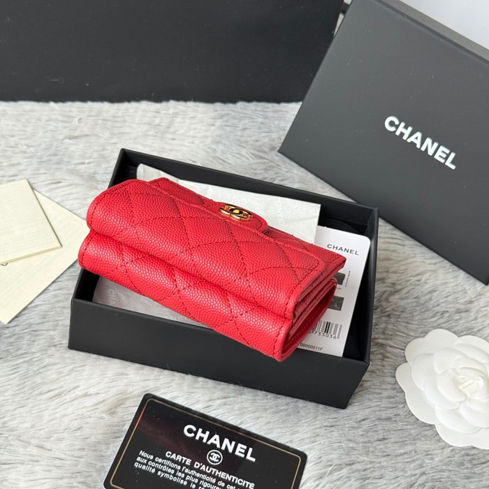 CHANEL AP0230 84401 三つ折り財布 細粒牛皮 サイズ:10.5x7.5cm