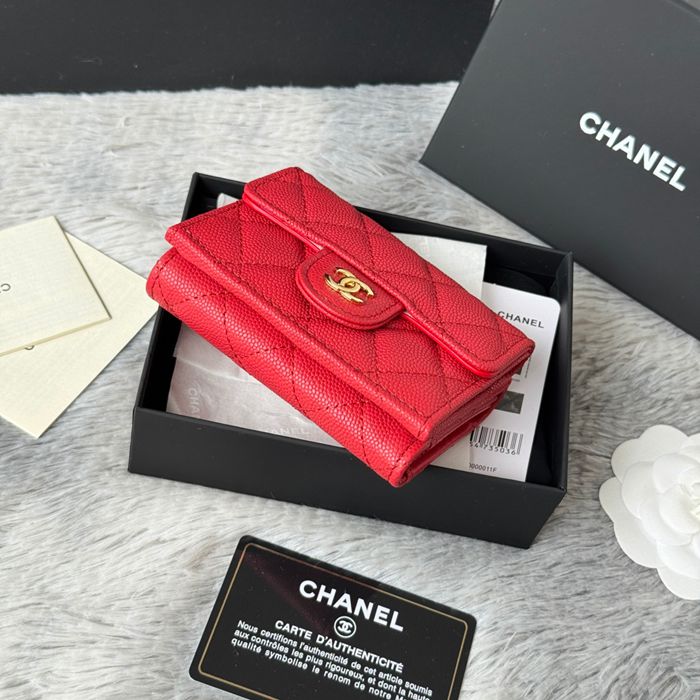 CHANEL AP0230 84401 三つ折り財布 細粒牛皮 サイズ:10.5x7.5cm