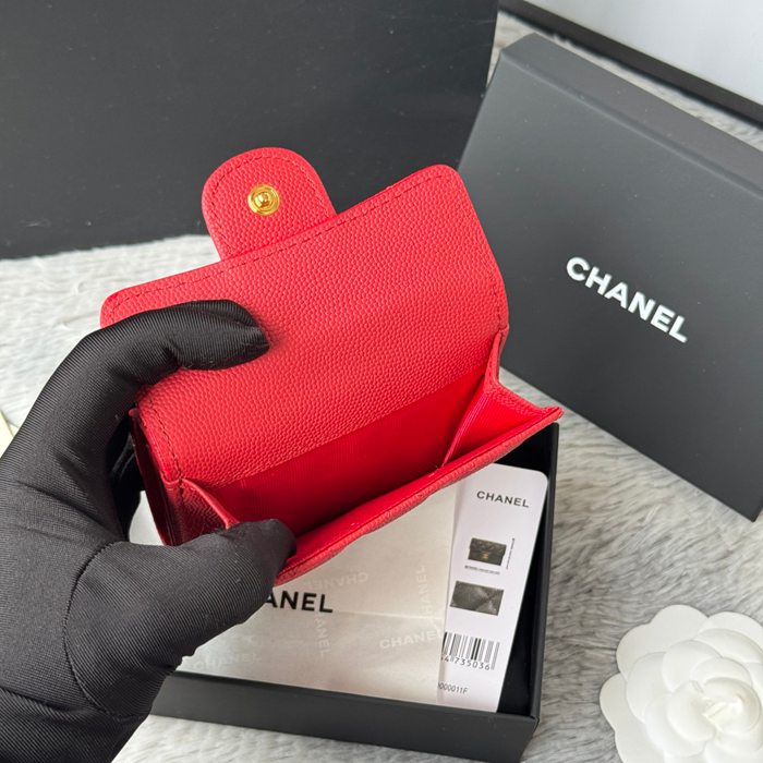 CHANEL AP0230 84401 三つ折り財布 細粒牛皮 サイズ:10.5x7.5cm