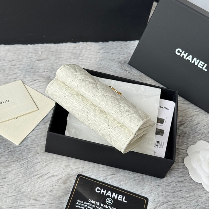 CHANEL AP0230 84401 三つ折り財布 細粒牛皮 サイズ:10.5x7.5cm