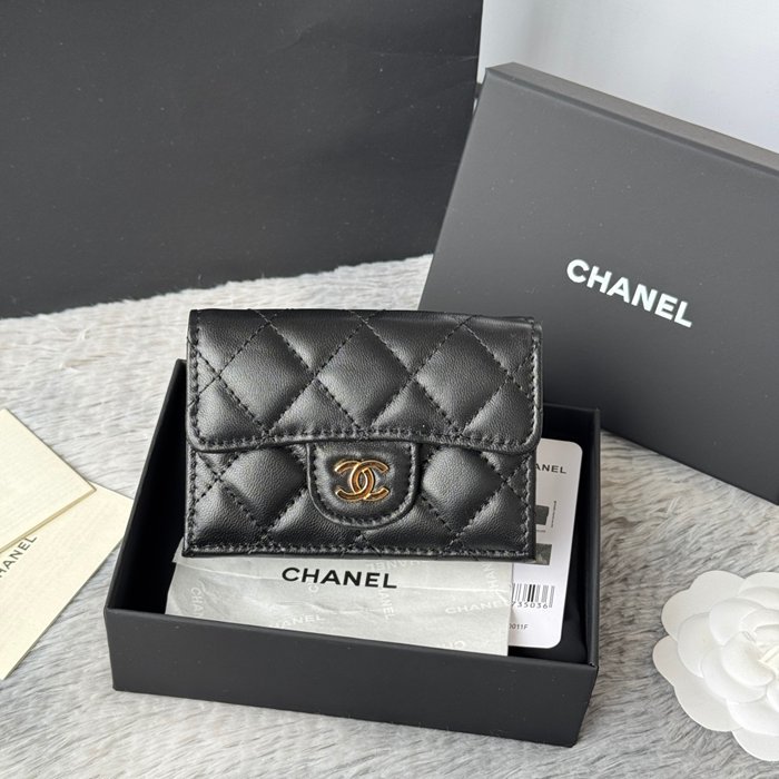 CHANEL AP0230 84401 三つ折り財布 ラム革 サイズ:10.5x7.5cm
