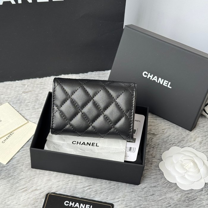 CHANEL AP0230 84401 三つ折り財布 ラム革 サイズ:10.5x7.5cm