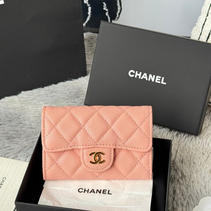 CHANEL 0219 CFカードケース カヴィア粒革 サイズ:11x8.5cm