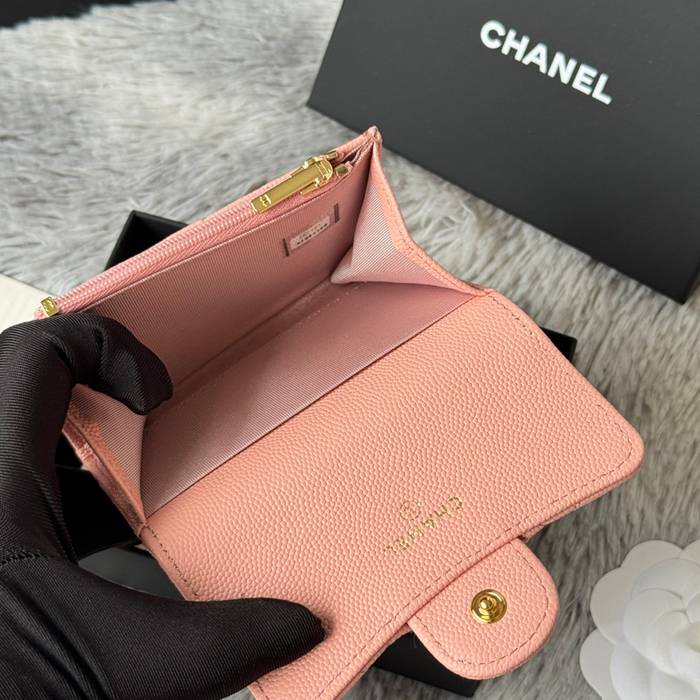 CHANEL 0219 CFカードケース カヴィア粒革 サイズ:11x8.5cm