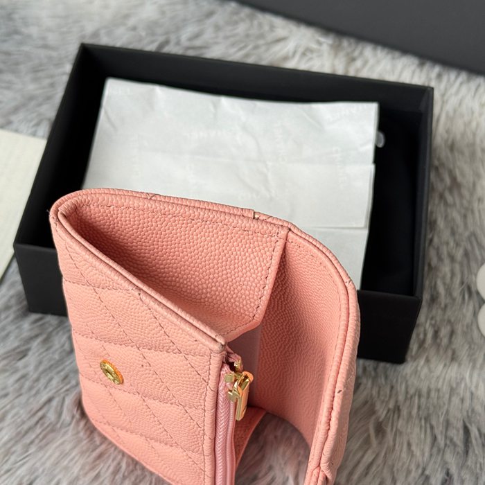 CHANEL 0219 CFカードケース カヴィア粒革 サイズ:11x8.5cm