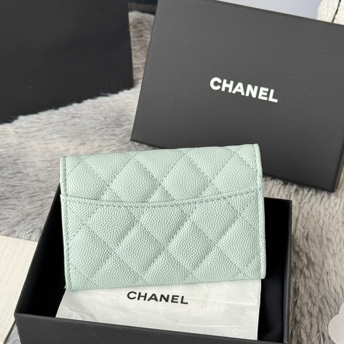 CHANEL 0219 CFカードケース カヴィア粒革 サイズ:11x8.5cm